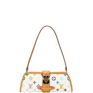 Louis Vuitton Multicolor Shirley Shoulder Bag Bron White Leather